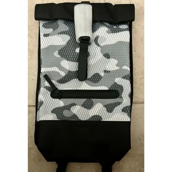 Rains Rolltop Rucksack Mesh Camo NWT - Picture 2 of 5
